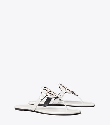 Tory Burch designer sandales Sandale Miller nacrée dans PEARL WHITE angle
