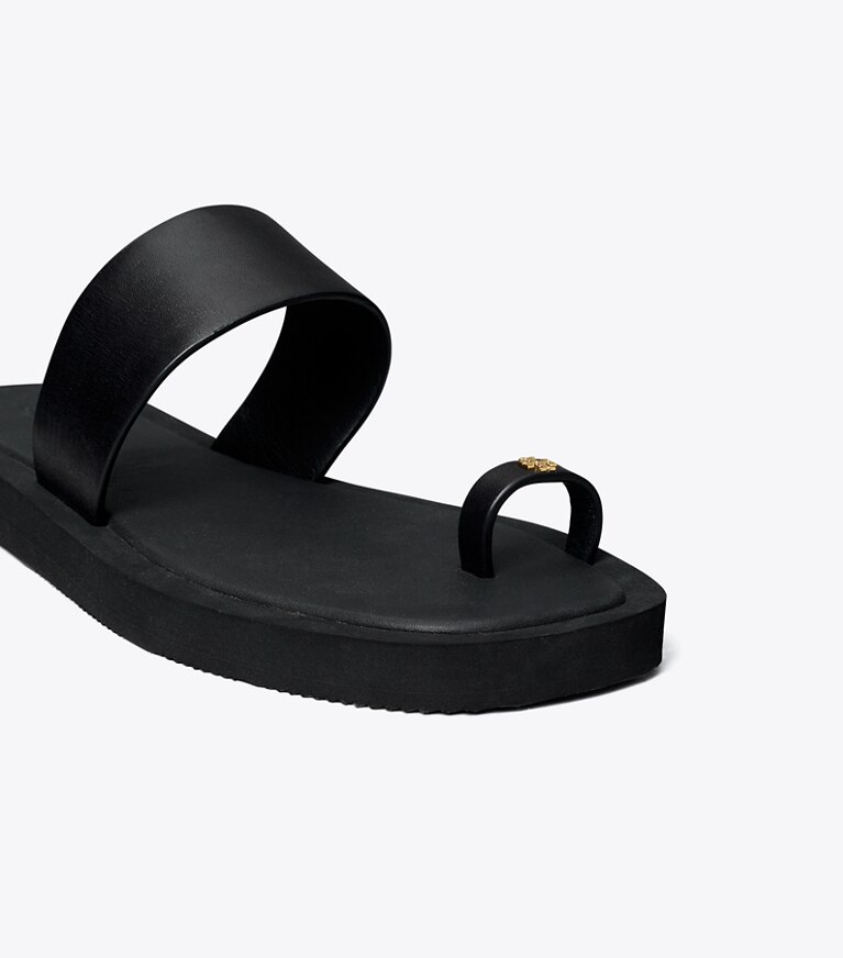 Tory Burch designer sandales Sandale à anneau dans PERFECT BLACK / PERFECT BLACK détails