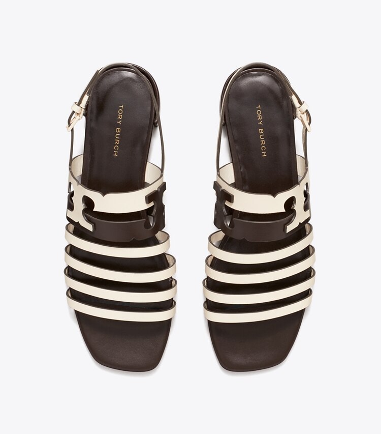 Tory Burch designer sandales Sandale à bride arrière Ines dans LIGHT CREAM / COCO vue du dessus