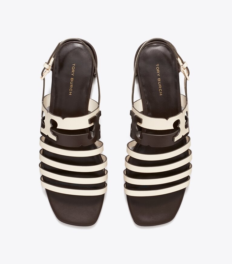 Tory Burch designer sandales Sandale à bride arrière Ines dans LIGHT CREAM / COCO vue du dessus