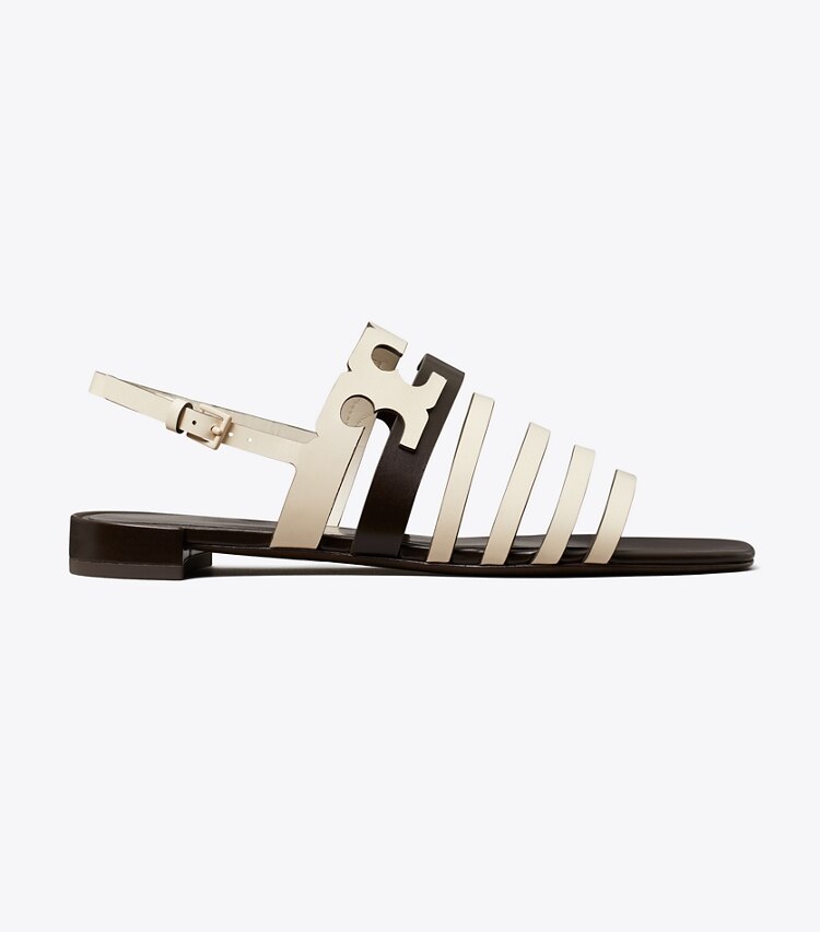 Tory Burch designer sandales Sandale à bride arrière Ines dans LIGHT CREAM / COCO de côté