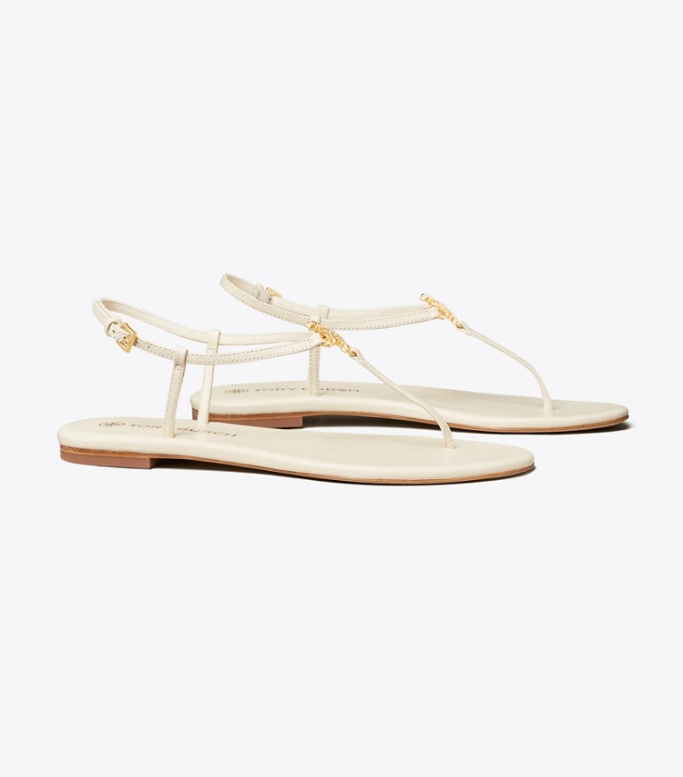 Tory Burch designer sandales Sandale à brides Capri dans NEW IVORY angle