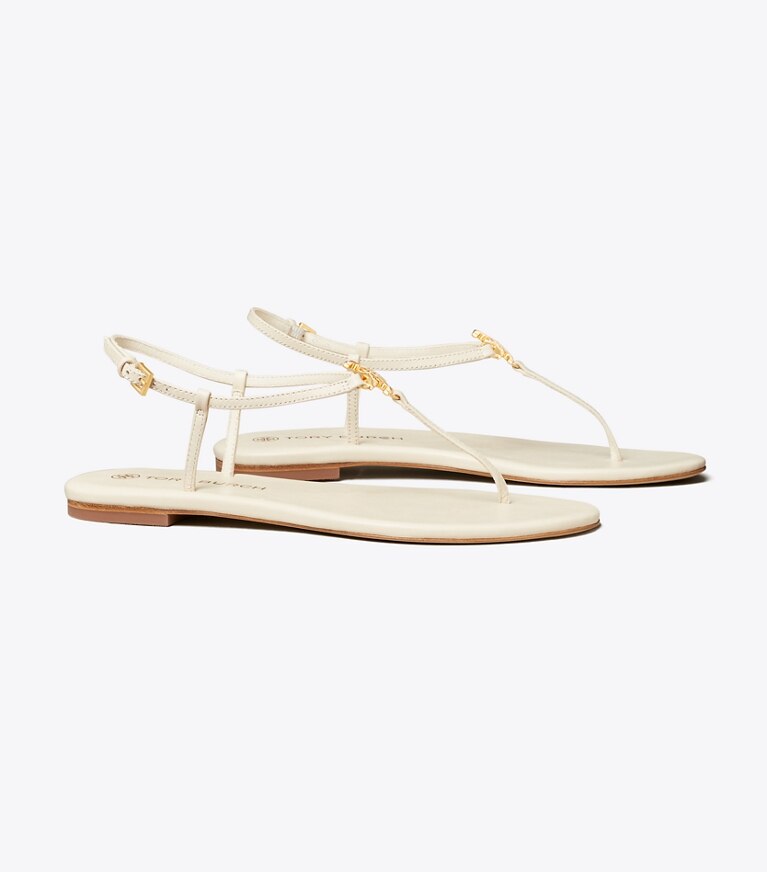 Tory Burch designer sandales Sandale à brides Capri dans NEW IVORY angle