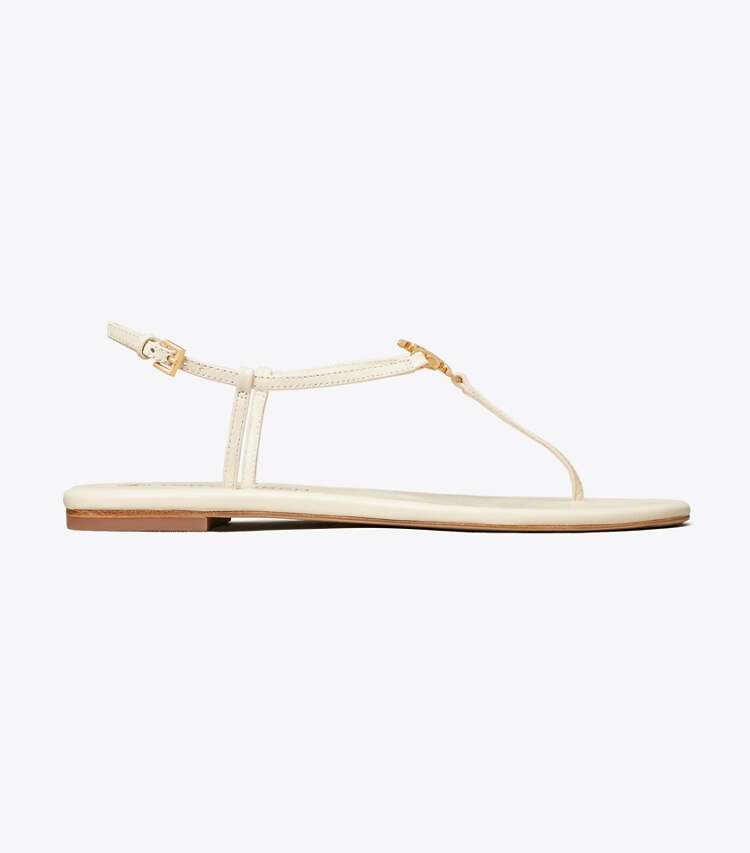 Tory Burch designer sandales Sandale à brides Capri dans NEW IVORY de côté