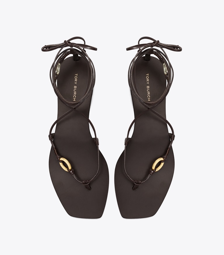 Tory Burch designer sandales Sandale à lacets Linked dans COCO vue du dessus