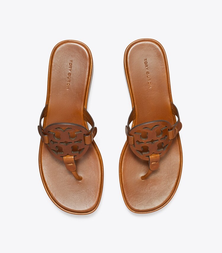 Tory Burch designer sandales Sandale à talon compensé Miller dans NEGRONI vue du dessus