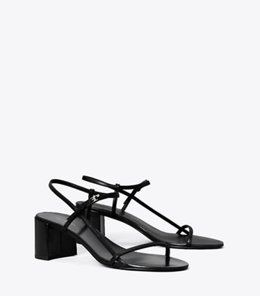 Tory Burch designer sandales Sandale à talon Gigi dans PERFECT BLACK angle