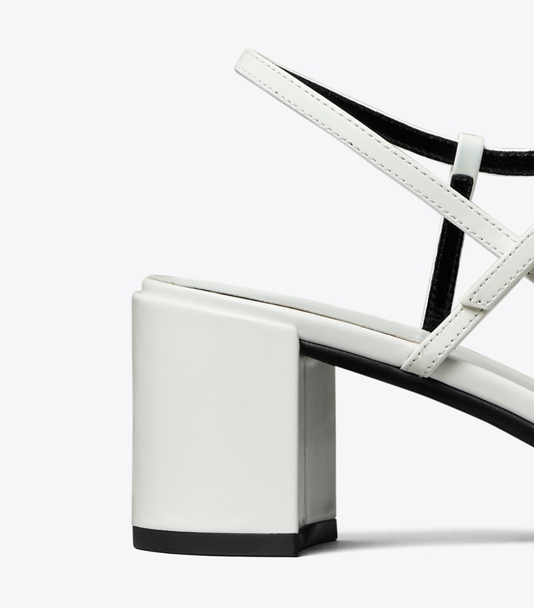 Tory Burch designer sandales Sandale à talon Gigi dans WHITE détails