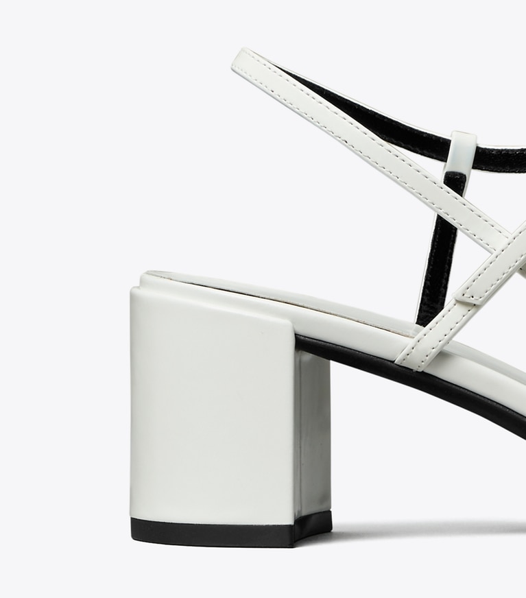 Tory Burch designer sandales Sandale à talon Gigi dans WHITE détails