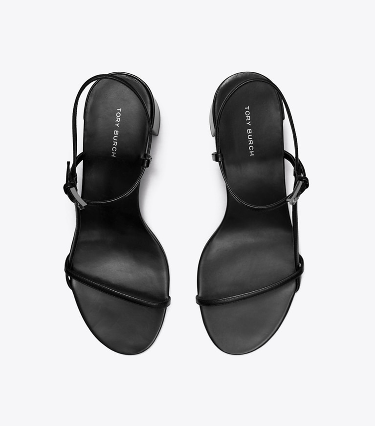 Tory Burch designer sandales Sandale à talon Gigi dans PERFECT BLACK vue du dessus