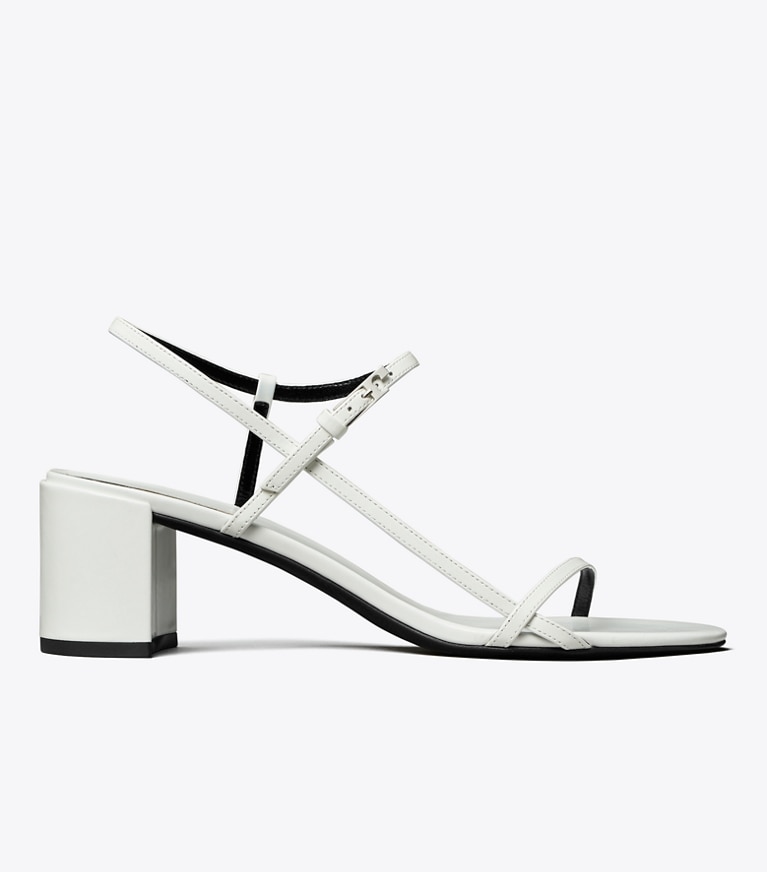 Tory Burch designer sandales Sandale à talon Gigi dans WHITE de côté