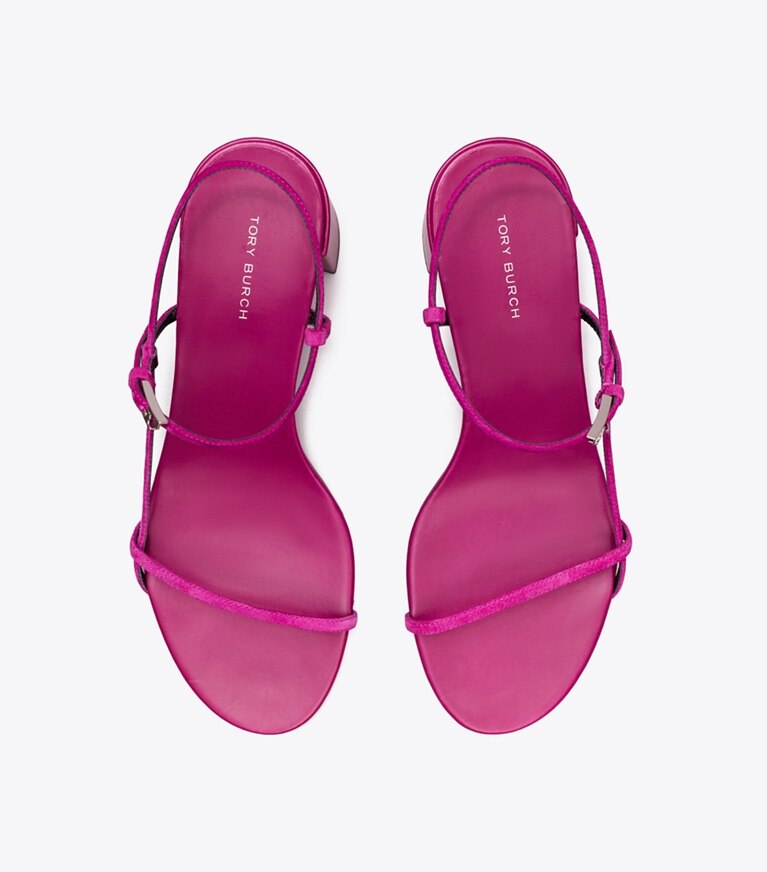 Tory Burch designer sandales Sandale à talons Gigi dans FUSCHIA PINK vue du dessus