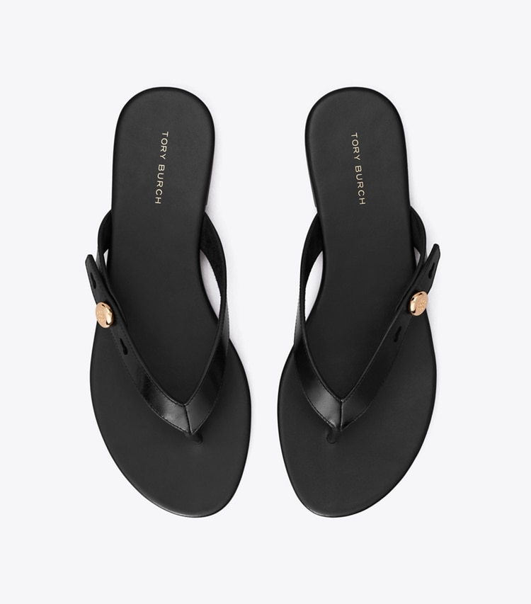 Tory Burch designer sandales Sandale de plage Romy dans PERFECT BLACK vue du dessus