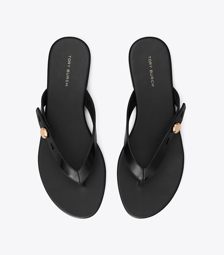Tory Burch designer sandales Sandale de plage Romy dans PERFECT BLACK vue du dessus