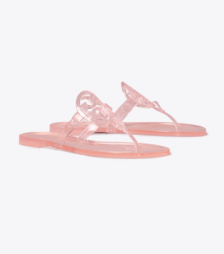 Tory Burch designer sandales Sandale en plastique transparent Miller dans PINK angle