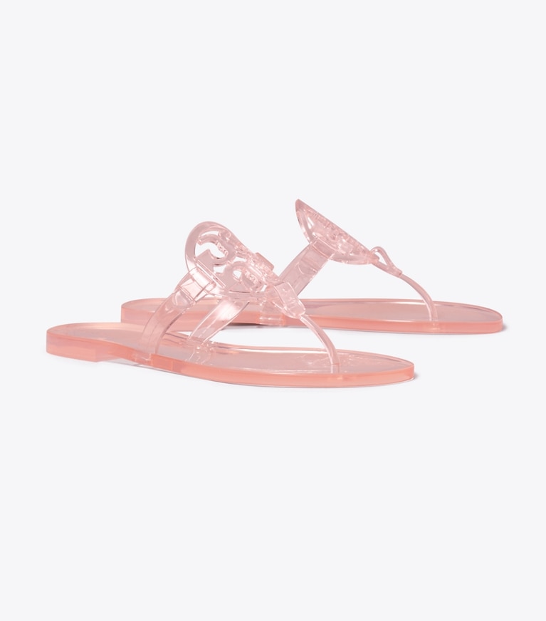 Tory Burch designer sandales Sandale en plastique transparent Miller dans PINK angle