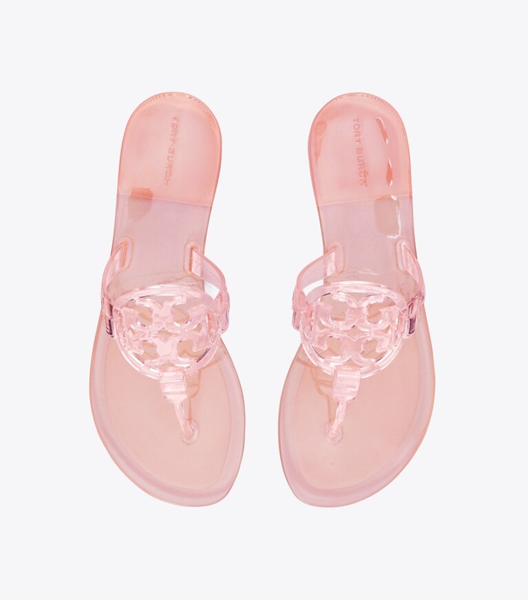 Tory Burch designer sandales Sandale en plastique transparent Miller dans PINK vue du dessus
