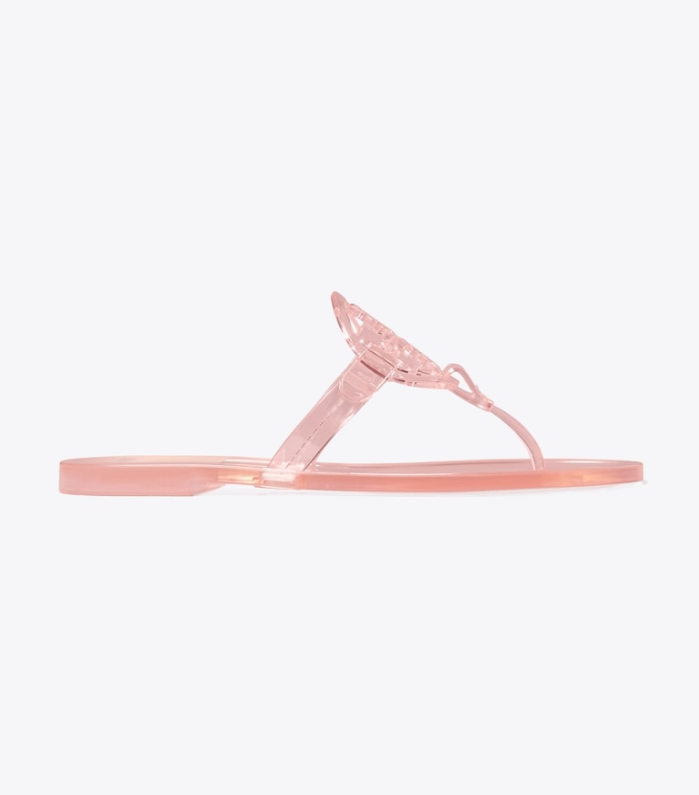 Tory Burch designer sandales Sandale en plastique transparent Miller dans PINK de côté
