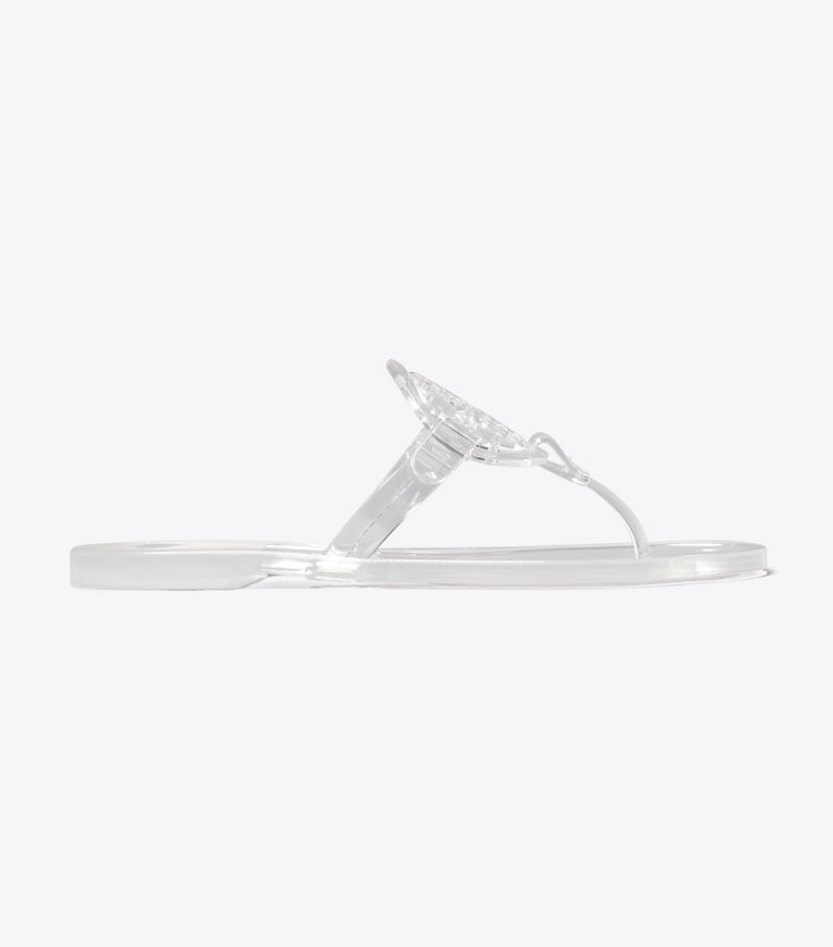 Tory Burch designer sandales Sandale en plastique transparent Miller dans CRYSTAL CLEAR de côté