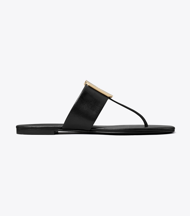 Tory Burch designer sandales Sandale Georgia dans PERFECT BLACK de côté