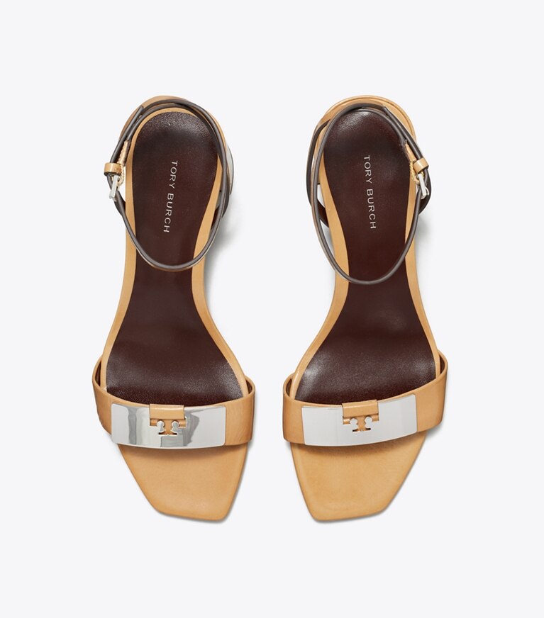 Tory Burch designer sandales Sandale Gigi dans CANTUCCI / SILVER vue du dessus