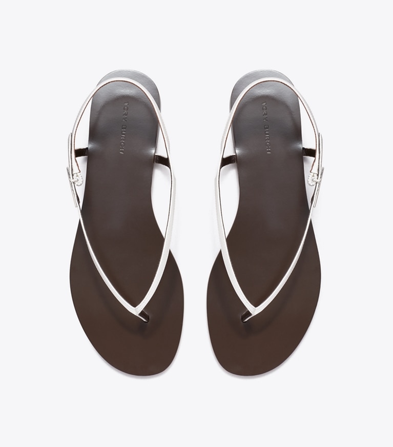 Tory Burch designer sandales Sandale Gigi dans WHITE vue du dessus