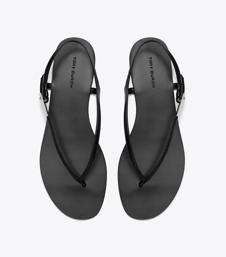 Tory Burch designer sandales Sandale Gigi dans PERFECT BLACK vue du dessus