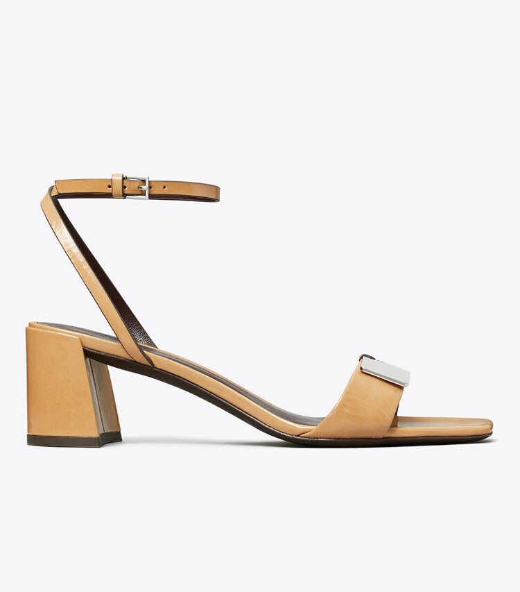 Tory Burch designer sandales Sandale Gigi dans CANTUCCI / SILVER de côté