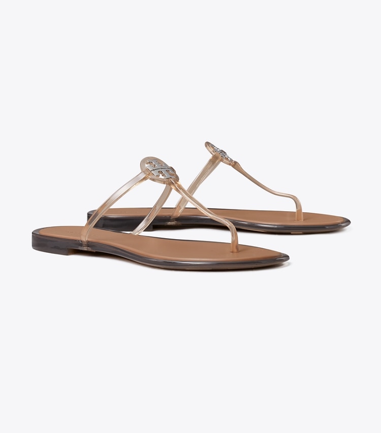Tory Burch designer sandales Sandale Jelly Mini Miller dans TRANSPARENT LIGHT COCOA angle