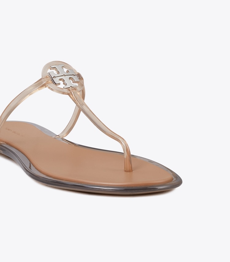 Tory Burch designer sandales Sandale Jelly Mini Miller dans TRANSPARENT LIGHT COCOA détails