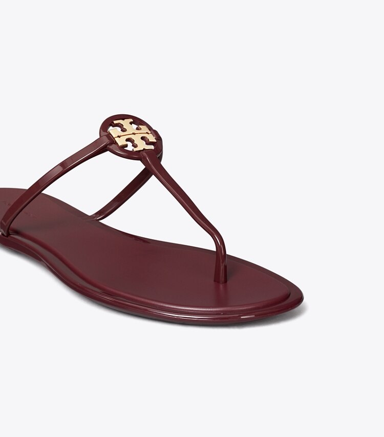 Tory Burch designer sandales Sandale Jelly Mini Miller dans DARK RASPBERRY / GOLD détails