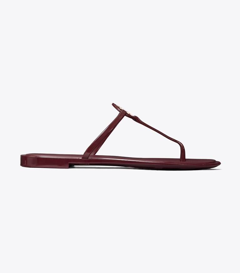 Tory Burch designer sandales Sandale Jelly Mini Miller dans DARK RASPBERRY / GOLD de côté