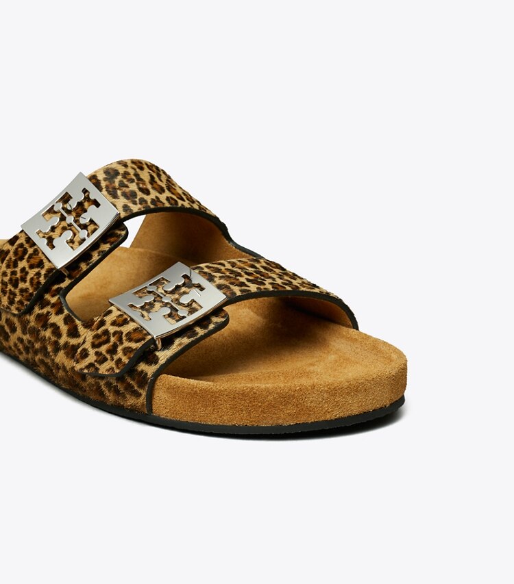 Tory Burch designer sandales Sandale Mellow dans LEOPARD MULTI / LIGHT TEAK détails