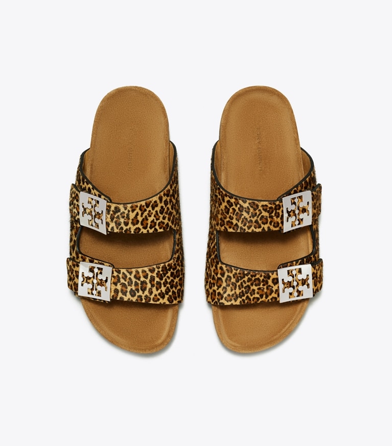 Tory Burch designer sandales Sandale Mellow dans LEOPARD MULTI / LIGHT TEAK vue du dessus