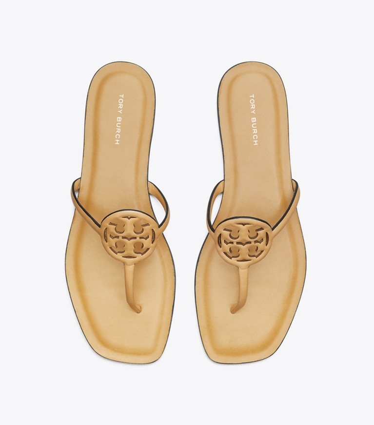 Tory Burch designer sandales Sandale Miller Capri dans HONEYCOMB TAN vue du dessus