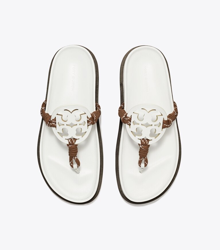 Tory Burch designer sandales Sandale Miller Cloud en corde dans CLOUD / COCOA MULTI vue du dessus