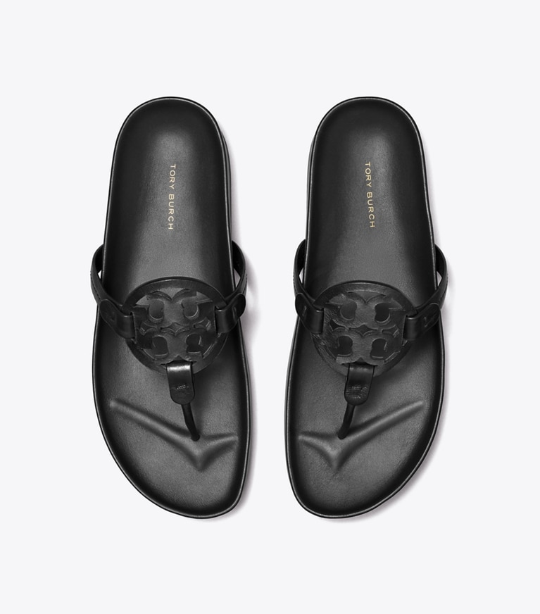 Tory Burch designer sandales Sandale Miller Cloud dans PERFECT BLACK vue du dessus