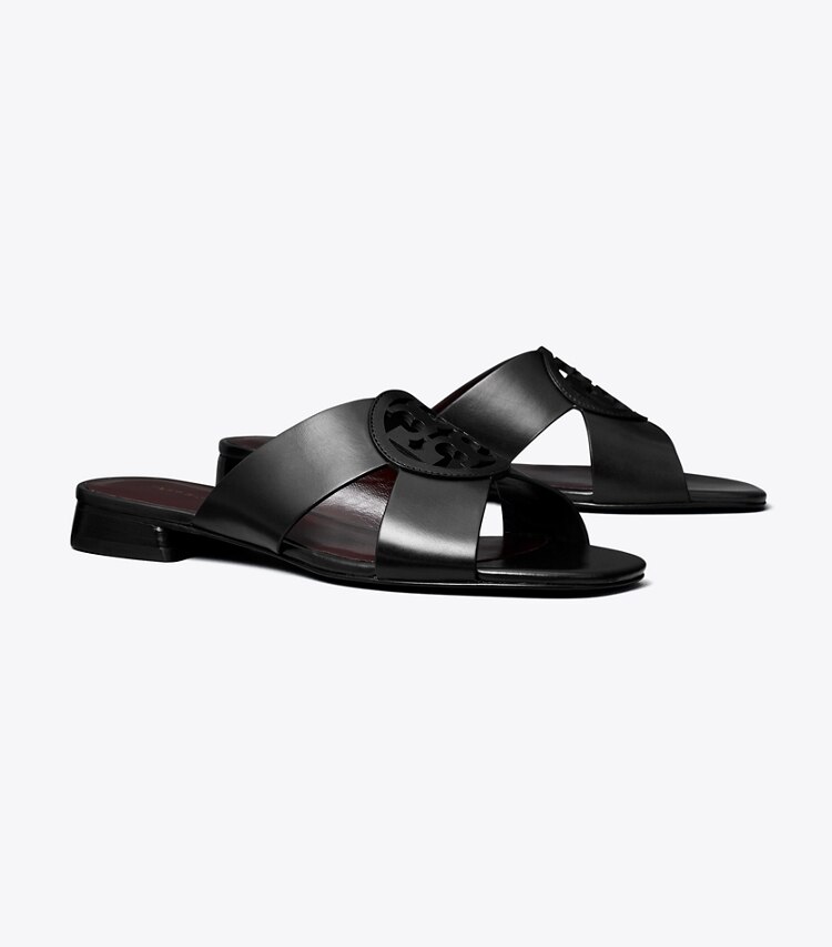Tory Burch designer sandales Sandale Miller croisée dans PERFECT BLACK angle