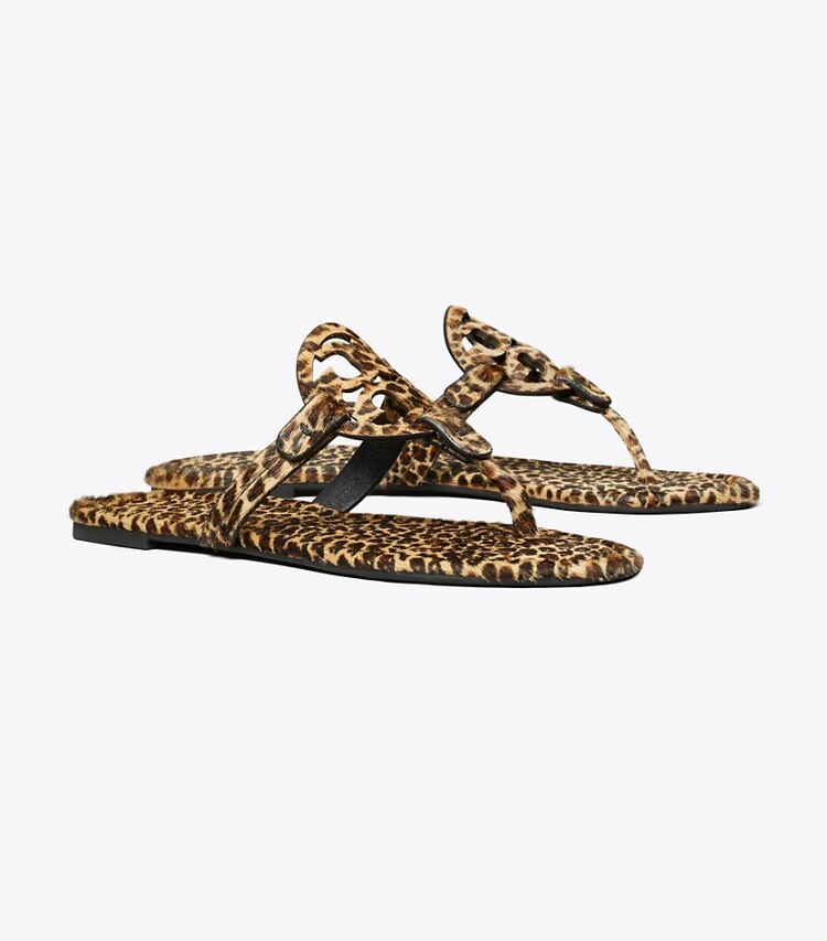 Tory Burch designer sandales Sandale Miller en cuir de veau façon poulain imprimé dans LEOPARD MULTI angle