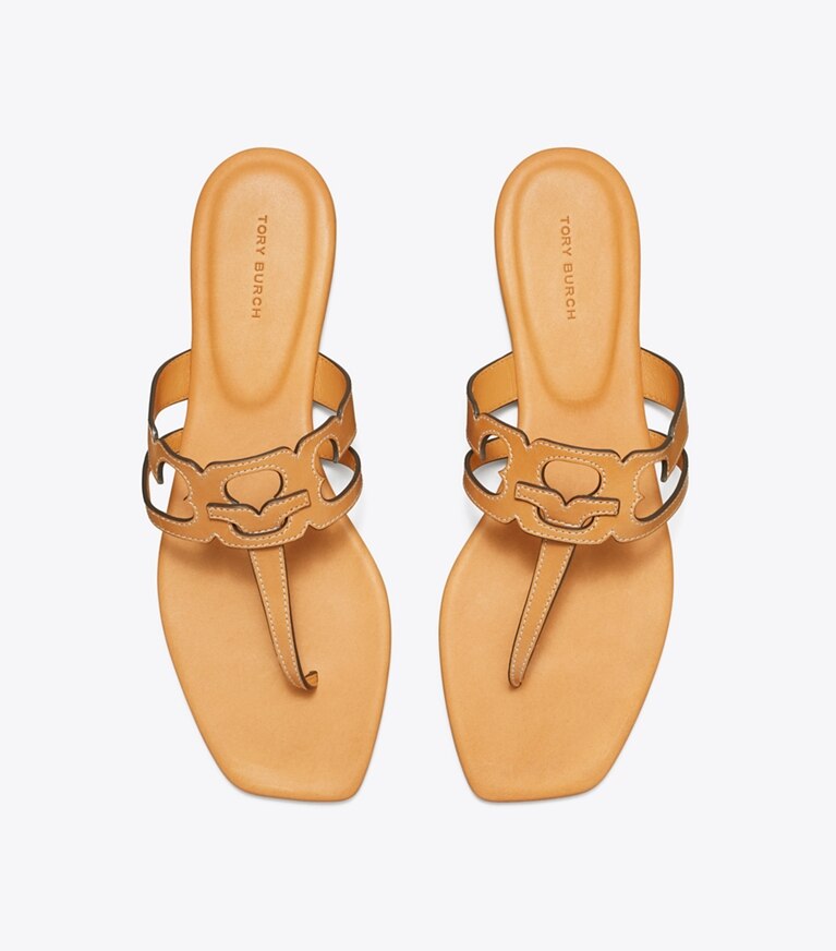 Tory Burch designer sandales Sandale salomé Ines dans CAMELLO / CAMELLO vue du dessus