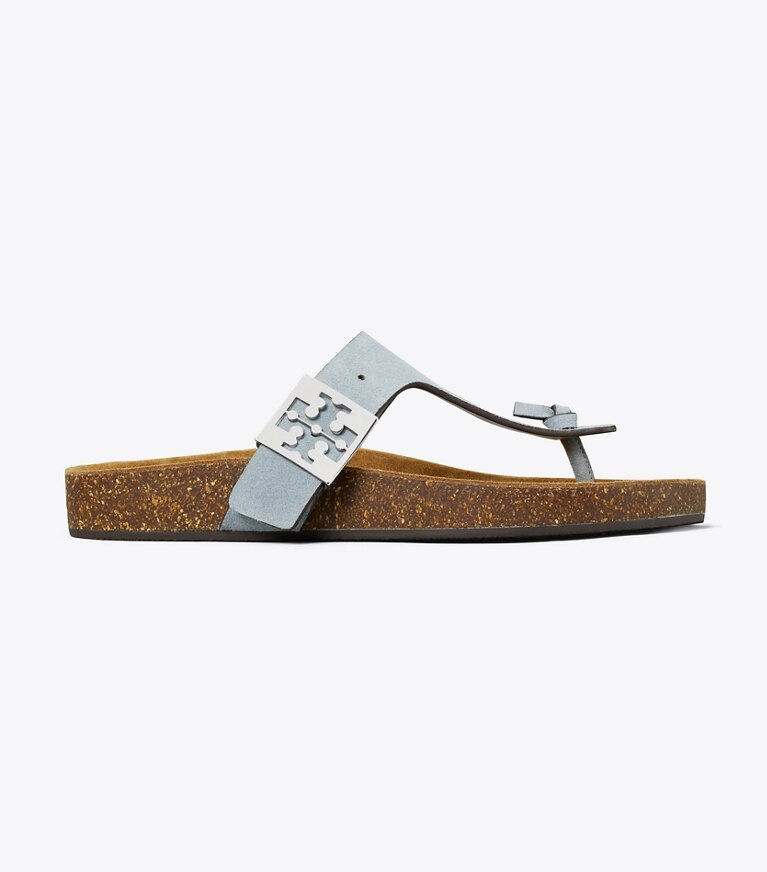 Tory Burch designer sandales Sandale salomé Mellow dans ARIA BLUE / AVOLA de côté