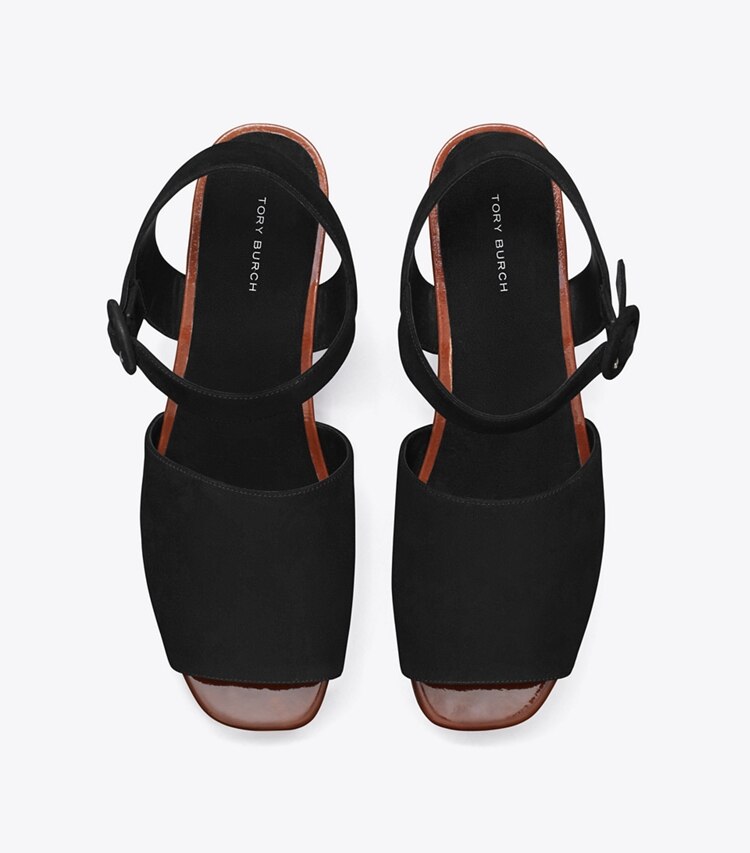 Tory Burch designer sandales Sandales à plateforme in PERFECT BLACK / PLUM dessus