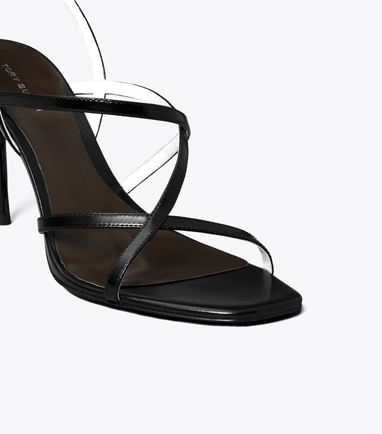 Tory Burch designer sandales Sandales à talon à brides multiples in PERFECT BLACK angle