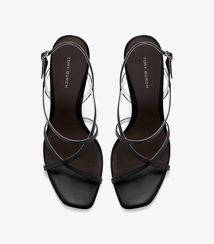 Tory Burch designer sandales Sandales à talon à brides multiples in PERFECT BLACK dessus