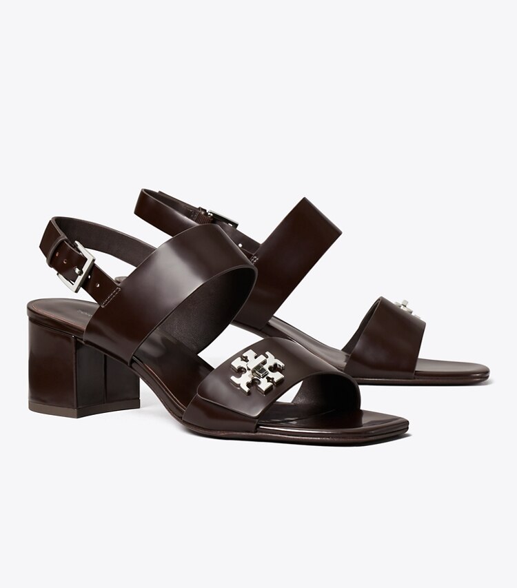 Tory Burch designer sandales Sandales à talon avec fermoir dans COCOA angle