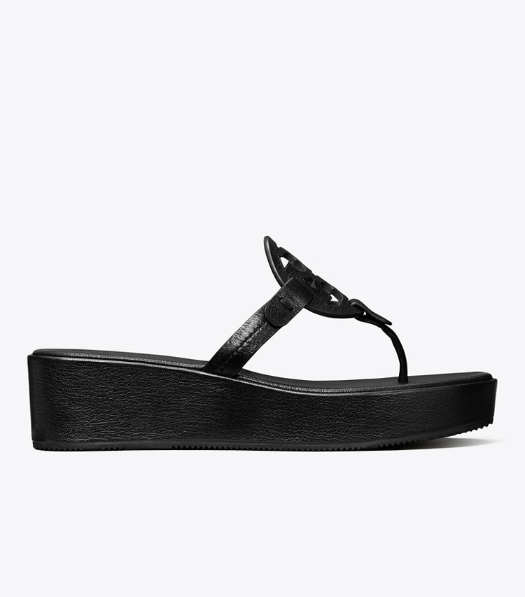 Tory Burch designer sandales Sandales à talon compensé Miller in PERFECT BLACK side