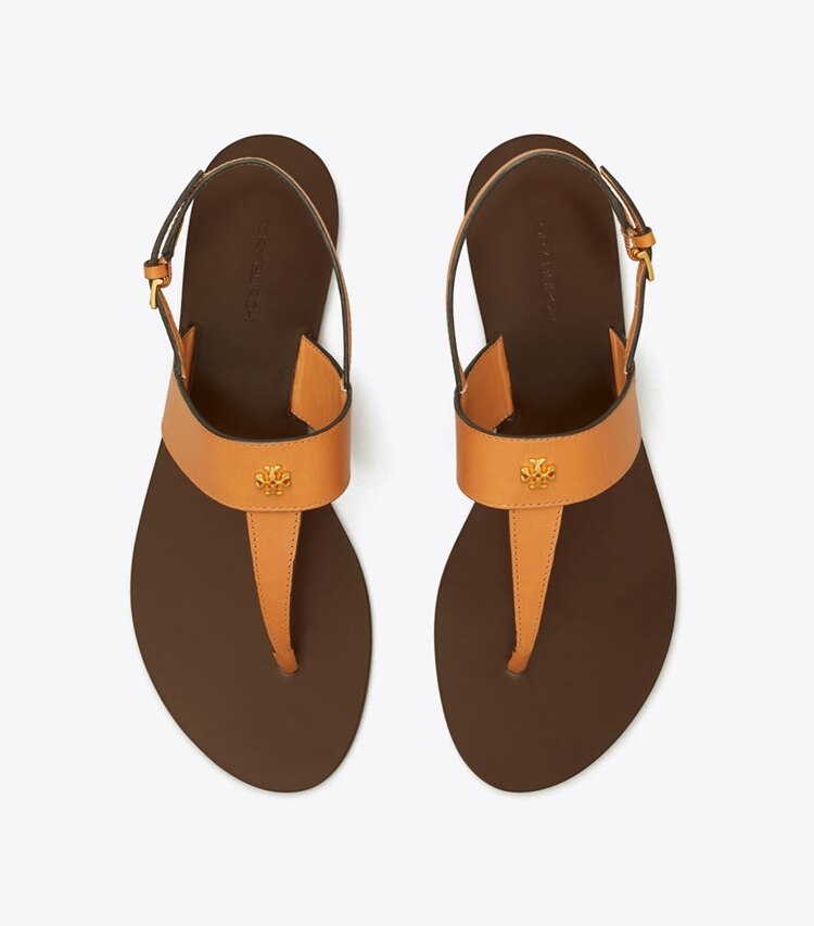 Tory Burch designer sandales Sandales Capri dans BRANDY vue du dessus