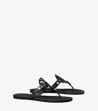 Tory Burch designer sandales Sandales en cuir Miller in Perfect Black angle