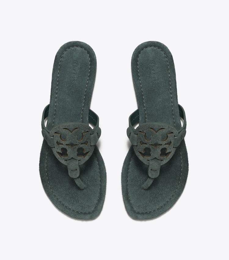 Tory Burch designer sandales Sandales en daim Miller in WARM TEAL dessus