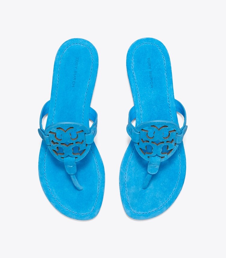 Tory Burch designer sandales Sandales en daim Miller in DEEP BLUE dessus